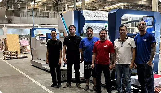 Aote brand automatic vertical laminating                              machine installed in Brazil