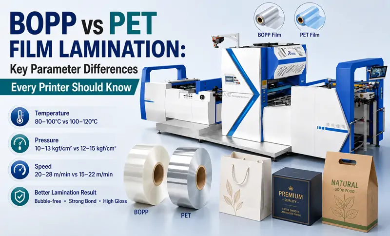 BOPP and PET film lamination machine for packaging film applications